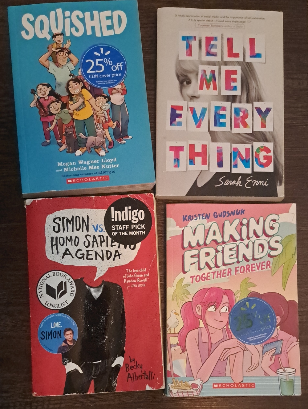 YA & Graphic Novel 4-Book Bundle Lot